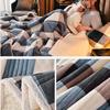 New Winter Double-sided Milk Fleece, Lambswool Blanket, Three Layers of Thickened Warm Blanket
