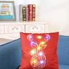Elegant Cotton Linen Pillow Cover With Led Lights For Charming Christmas Decor
