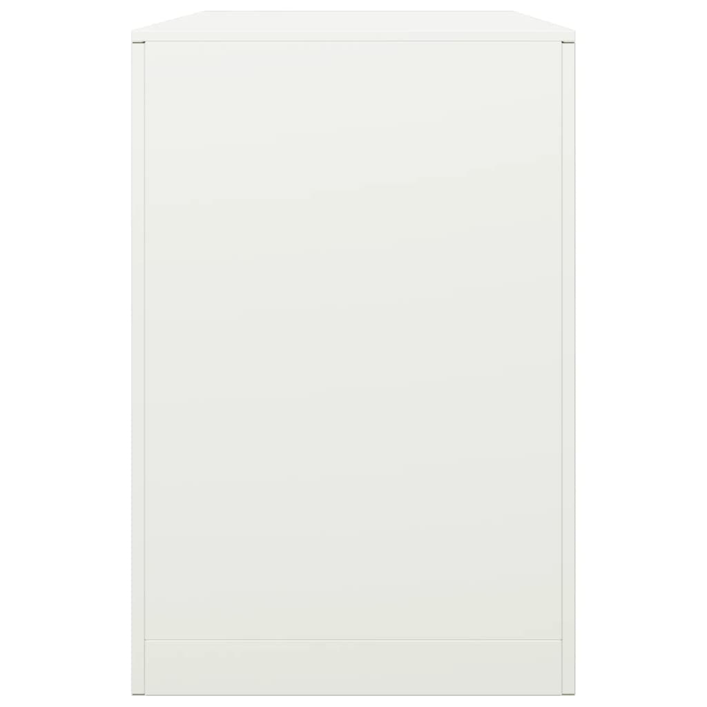 Firewood Rack White 100 x 40 x 60 cm Steel
