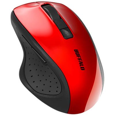 Мышь Buffalo с 5 кнопками, Bluetooth 5.0, синий светодиод, красная, с кнопками «Назад/Вперед», энергосберегающая, BSMBB305RD