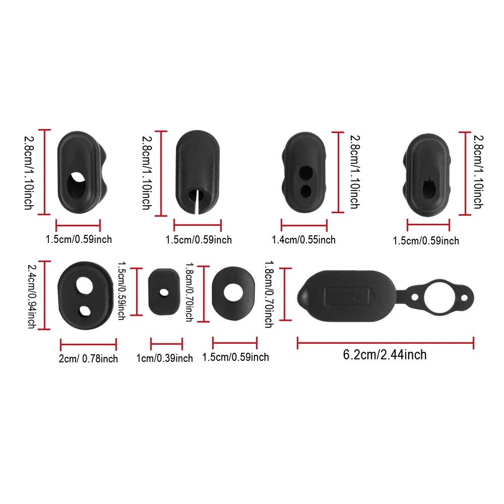 Пылезащитная заглушка для электросамоката Ninebot F20 F25 F30 F40, порт зарядки аккумулятора, герметичный порт тормоза, силиконовый чехол для карты