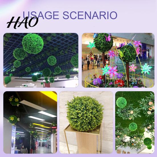 Office Decoration Plant Artificial Topiary Ball Faux Boxwood UV Resistant Realistic UV-resistant Multi-Layer Outdoor Backyard Porch Garden Fake Green
