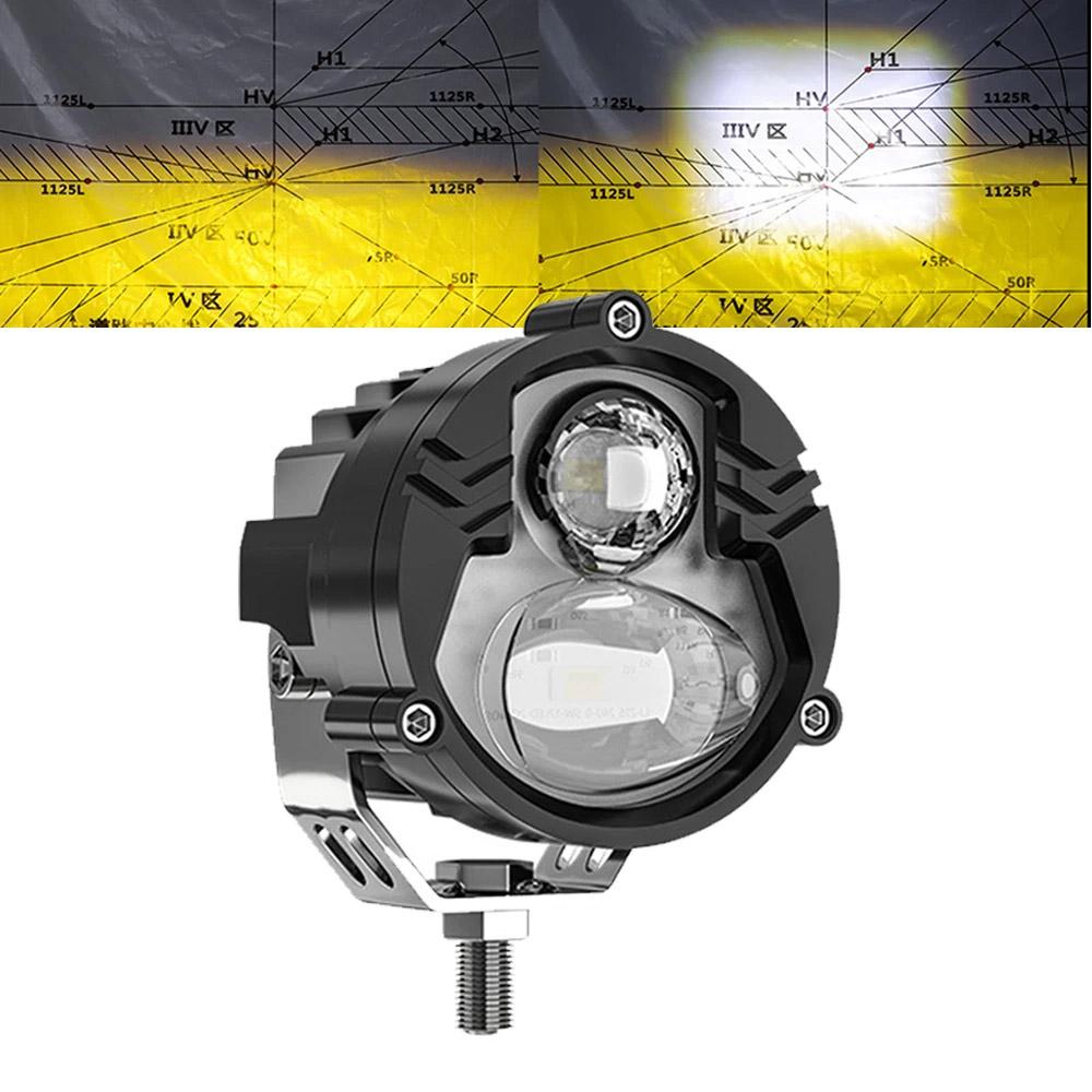 Motorcycle Led Work Light 12V 24V For Car Yellow Fog Lamp 4x4 Off Road Tractors Driving Light White Square Off-Road Use