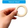 40Pcs Wood Hoops for Craft Pendant Connectors Jewelry Making, 8 Size 15-50mm Unfinished Wood Rings Circles