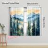 2 шт.   Занавески премиум-класса  печать Большой узор Лес Горы Прочные 100% полиэстер (без стержня) Распродажа остатков Идеально