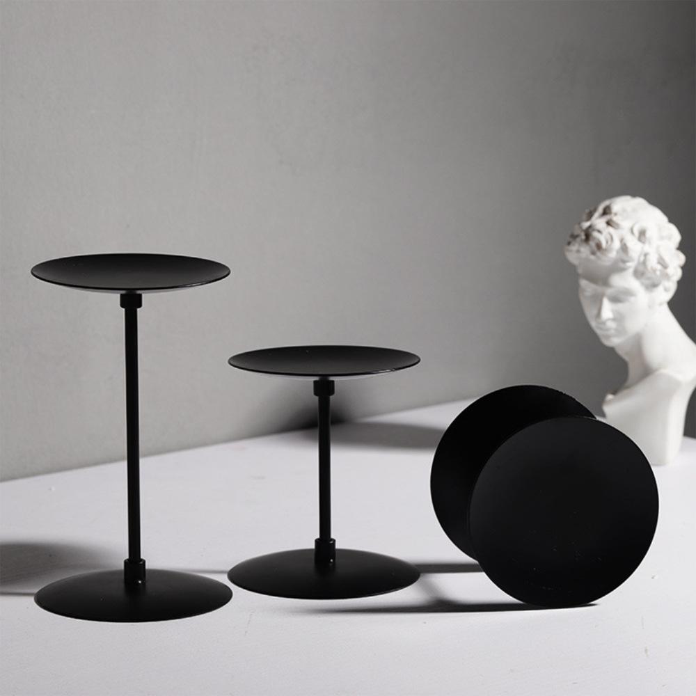 Metal Iron Candlesticks Black Candle Stand New Metal Pillar Candle Holders