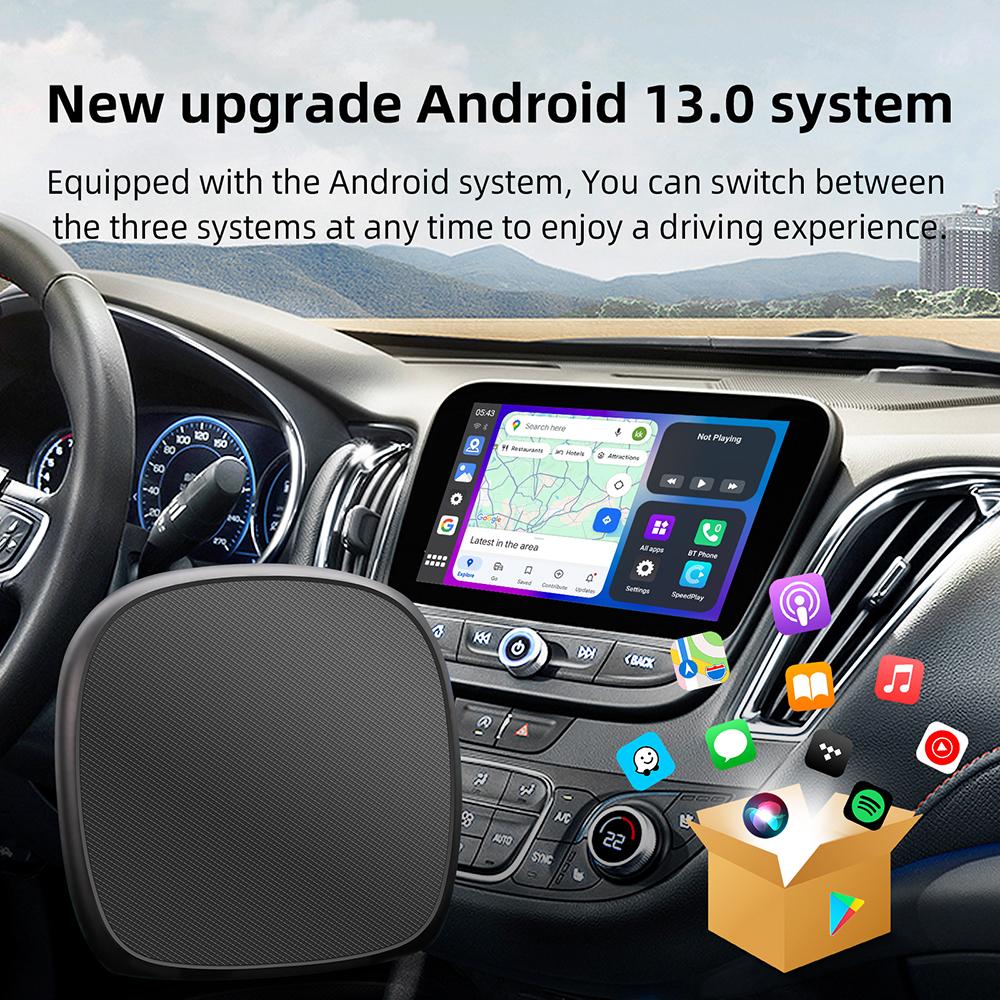 Android 13 Rhythm CarPlay AI Box Qualcomm SM6115 Беспроводной Android Auto Smart TV Box SIM 4G LTE WiFi Точка доступа Для Netflix YouTube