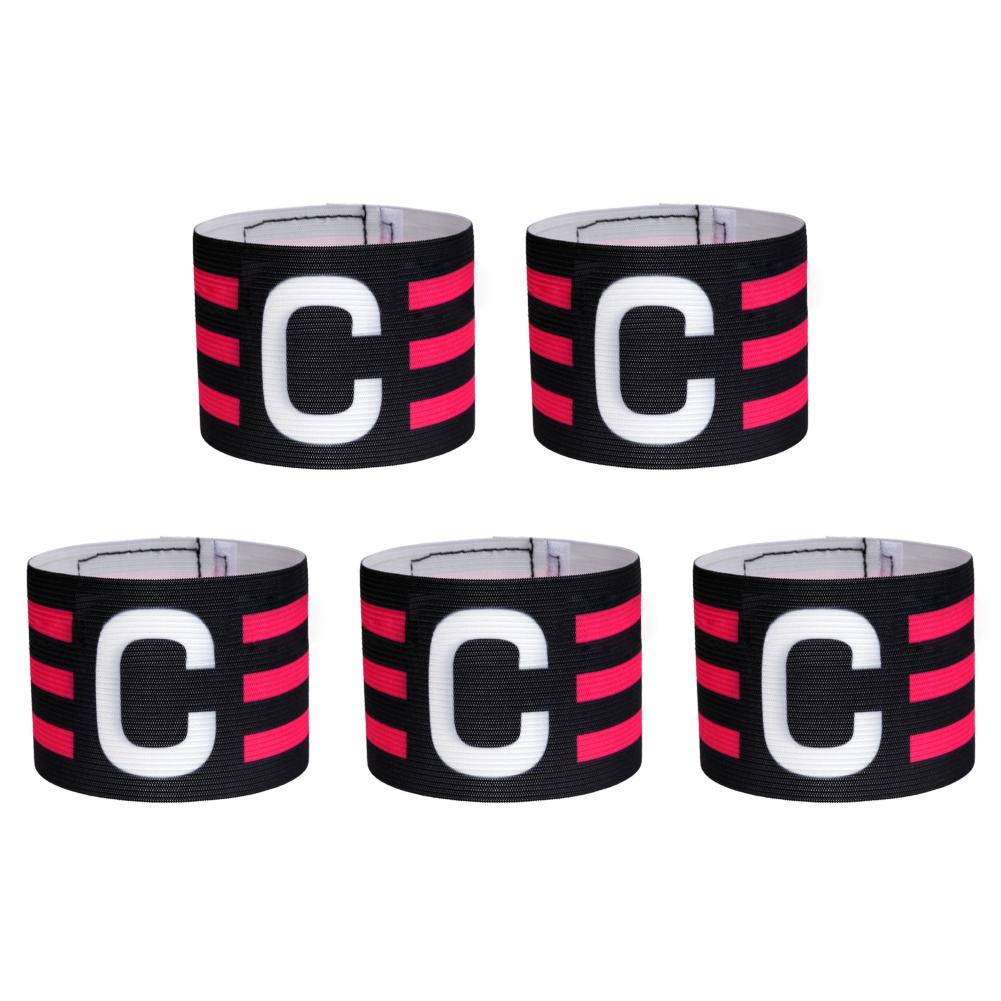 Футбольная капитанская повязка на руку, регулируемая повязка на руку лидера соревнований, дышащая бразильская повязка Capitan Band с прозрачным значком и застежкой-липучкой