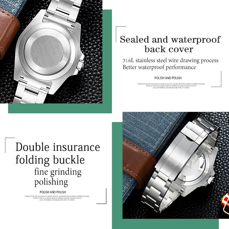 Start Мужские часы для дайвинга, официальные аутентичные металлические мужские часы, светящиеся водонепроницаемые автоматические механические часы с функцией даты