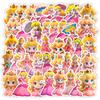 50 Мультяшных Граффити-наклеек с Принцессой Персиком, для Водного Стакана, Чемодана, Водонепроницаемые Декоративные Наклейки, Милые Наклейки с Принцессой