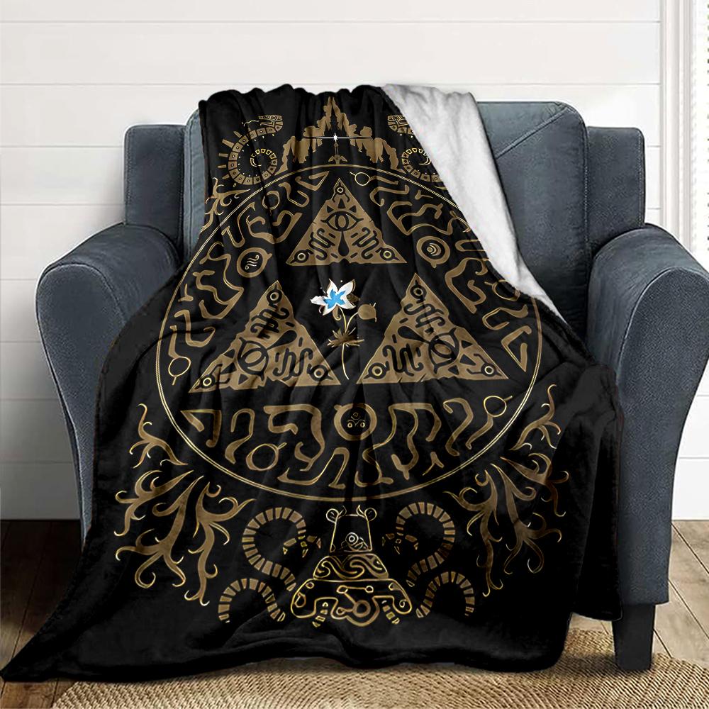 Triforce Symbol Artwork Blanket Soft Throw Blanket For Home Bedroom Bed Sofa Travel Office Solid Christmas Blanket