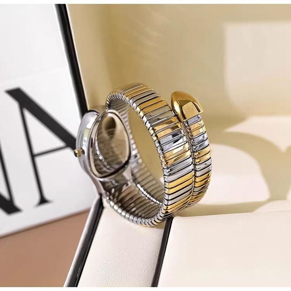 Элегантный дизайн женских часов Уникальный браслет в форме змеи Женские кварцевые наручные часы Лучший подарок