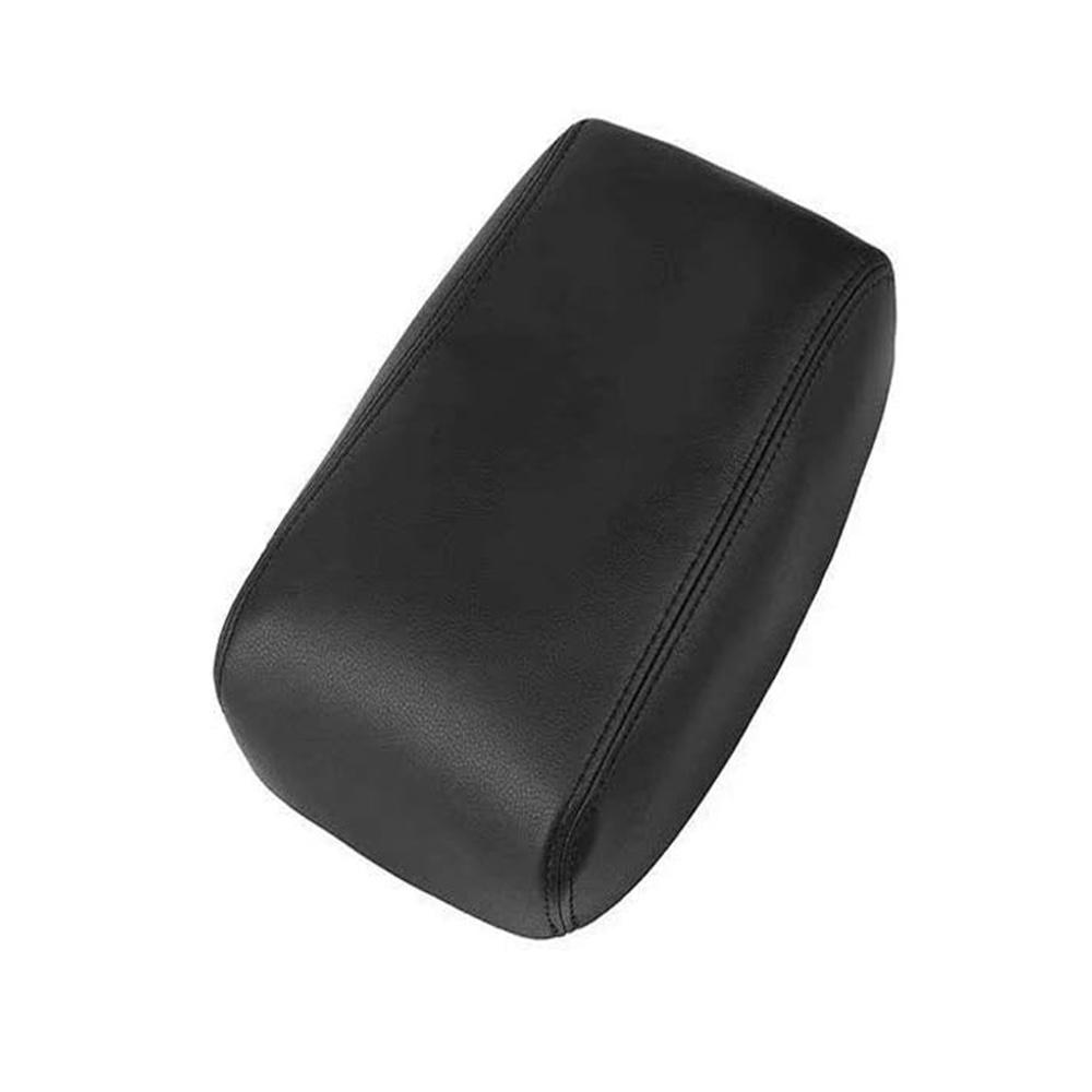 Leather Center Console Lid Armrest Cover Trim Black For Toyota Camry 2012-2017