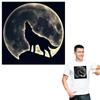 Black Wolf Applique Clothes Heat Press Appliqued Diy Accessory Sticker Jeans Stripes Fashion Iron On Transfer