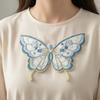 Fabric Iron On Patches DIY Bag Butterfly Fabric Applique Embroidery Butterfly Patch  Clothing