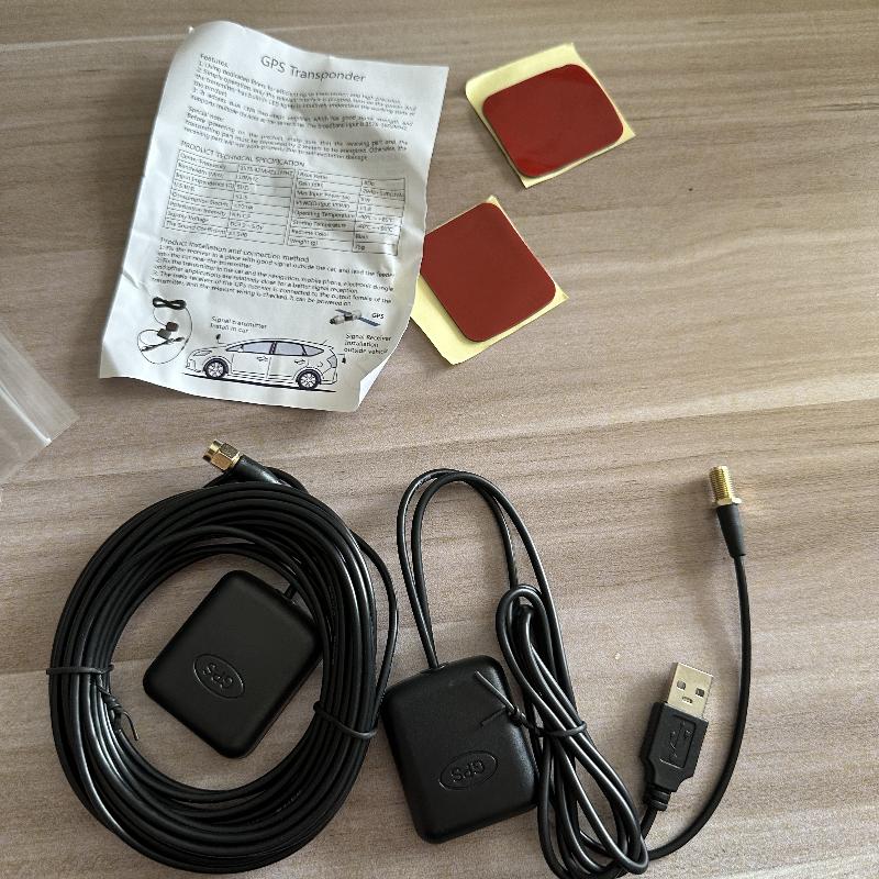Автомобильный GPS-усилитель сигнала антенны с питанием от USB 5 В и кабелями 5 м/15 футов + 2 м/6 футов для GPS-приемника и передатчика, навигации