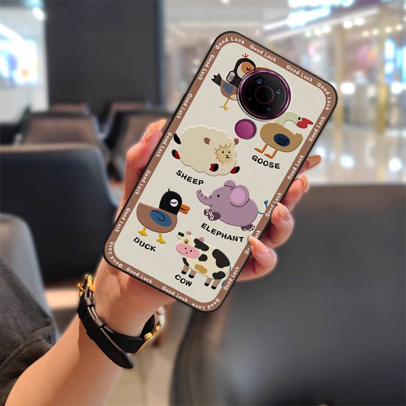 Противоударный мультяшный чехол для телефона Nokia 5.4 Полная защита Мягкий чехол Милый Грязеотталкивающий Противоударный Водонепроницаемый Силиконовый чехол