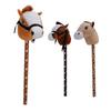 Stick Horse Plush with Neighing Galloping Sounds Pony Horseback Riding Game Stuffed Stick Horse Anim