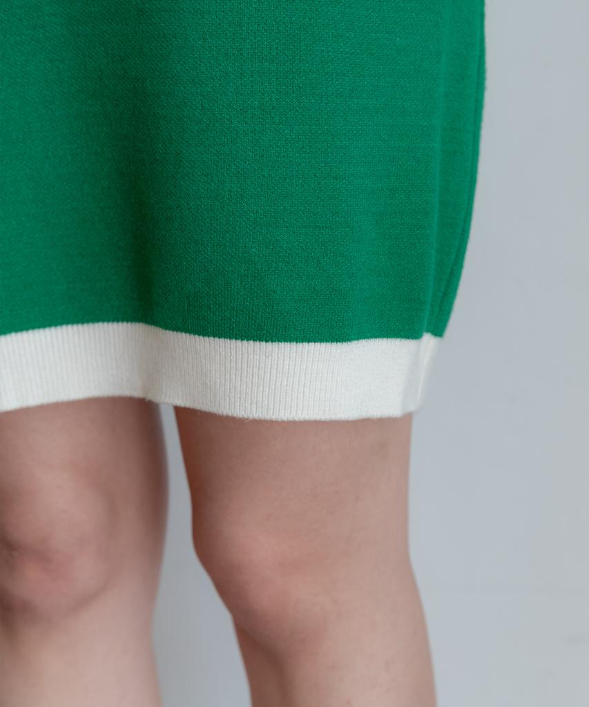 Celtio Line Point Soft Knit Skirt Green