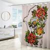 New School Tattoo European Curtain For Quarto Shower Curtains Bathroom Sets Full Set Folding Partition Accessories Bath Bedrooms