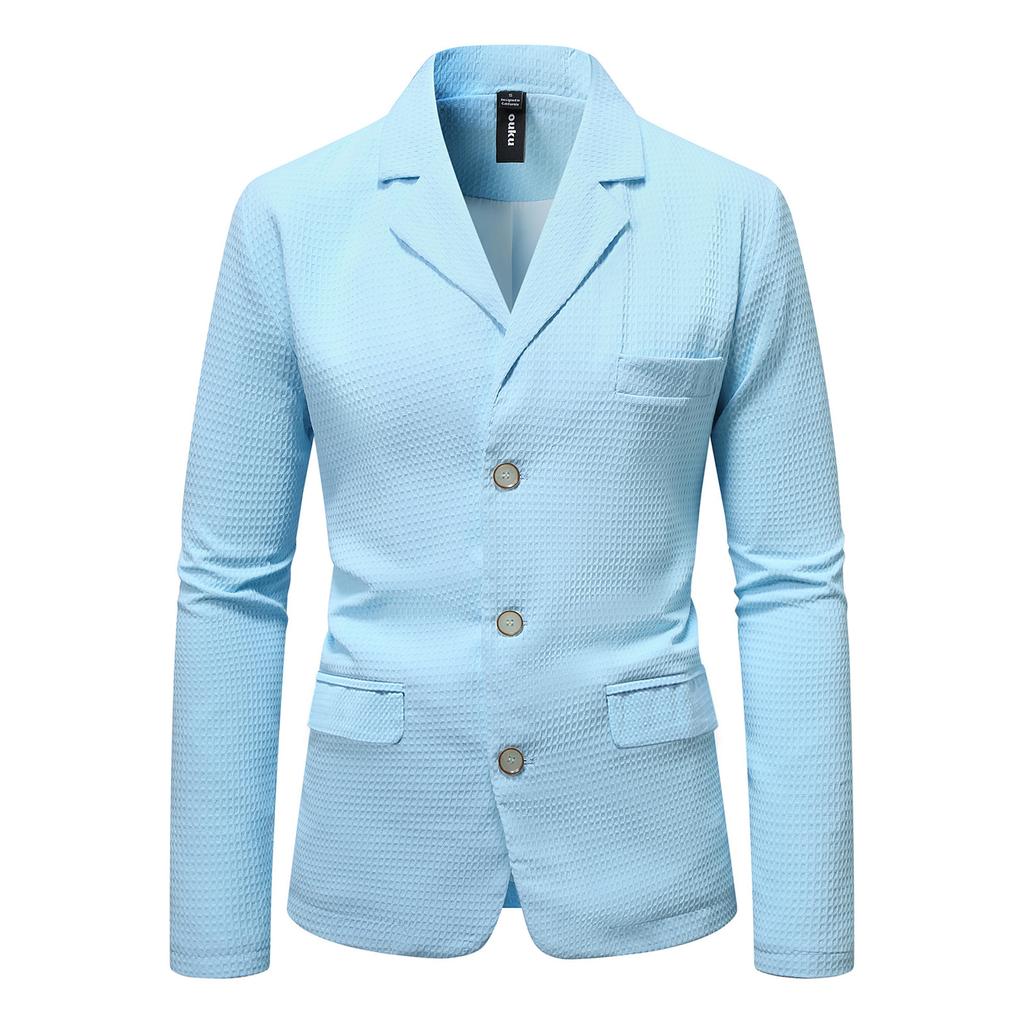 Мужской однобортный британский модный повседневный пиджак молодежный костюм
