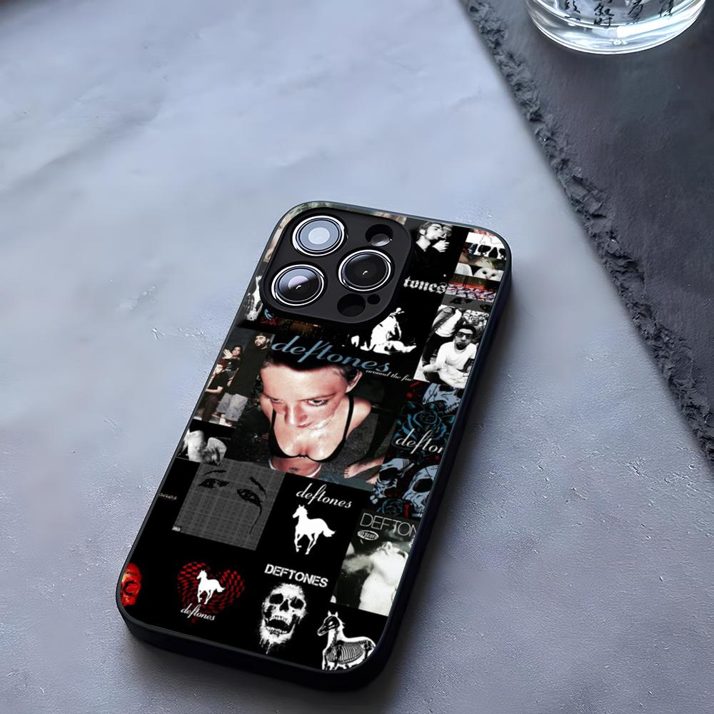 Deftone Альтернативный Металл Чехол для Телефона Закаленное Стекло Для IPhone 17 13 14 16 12 15 11 Pro Max Plus Mini X XR SE2020 Coque