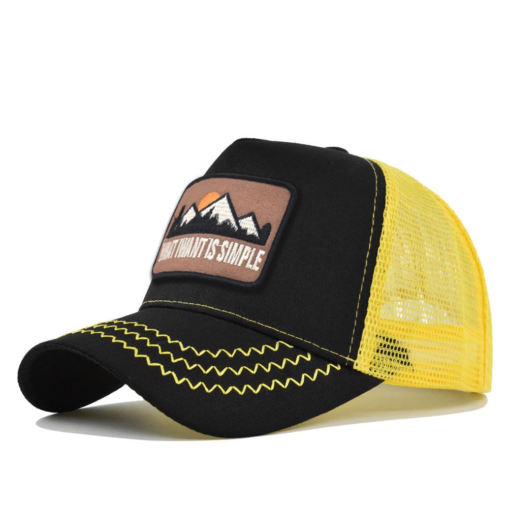 Вышитая Бейсболка Дышащая Сетчатая Кепка Snapback Регулируемая Унисекс для Лета На Улице Хип-Хоп Уличная Одежда Повседневная