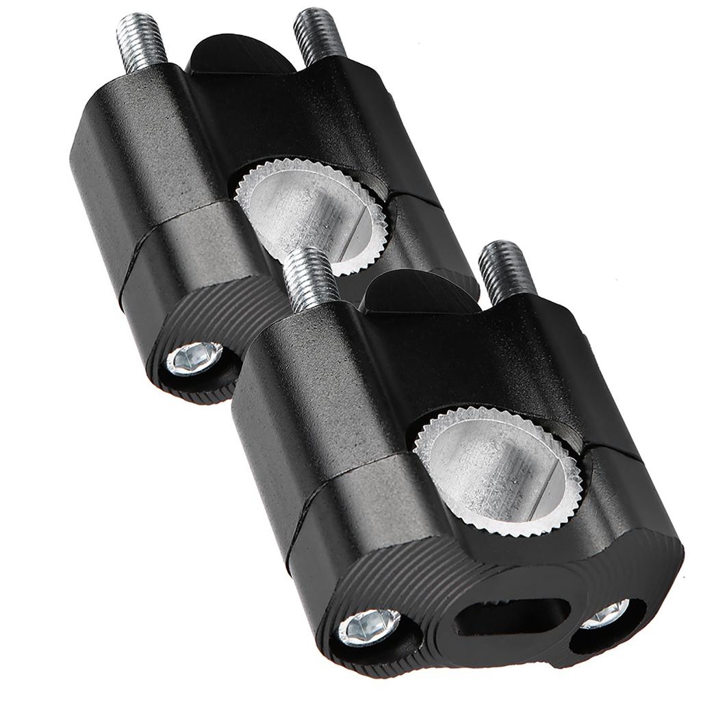 2pcs Aluminum Alloy 28mm Motorcycle Handlebar Handle Bar Mounting Clamps Riser Black