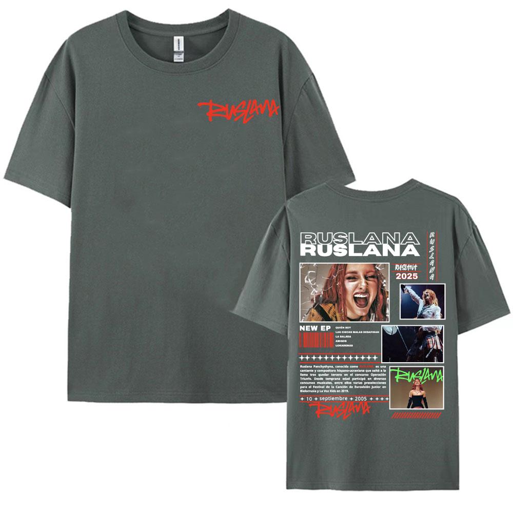 Singer Ruslana Album Tour 2025 Merch T Shirts Men Womens Clothing Fashion Aesthetic Tshirt Hip Hop Casual High Quality T Shirt