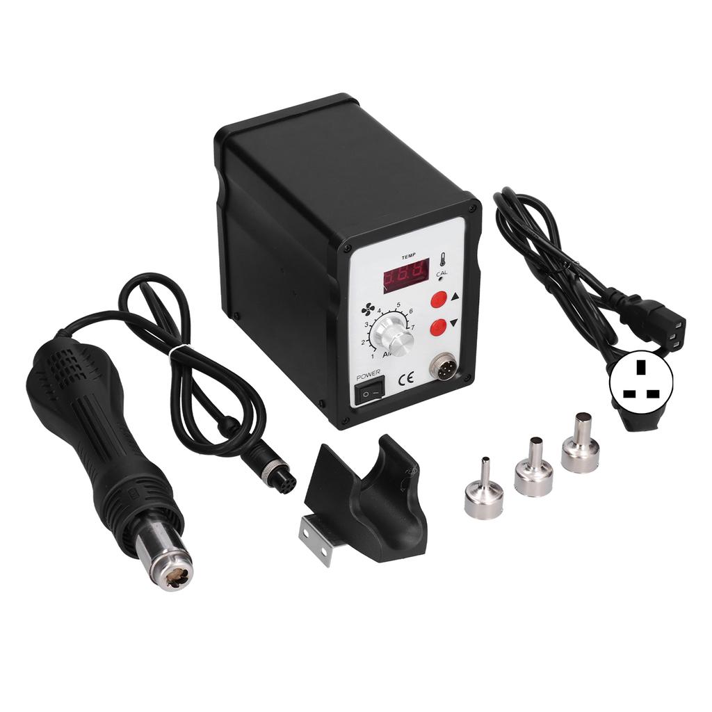 Hot Air Gun Station Heat Rework Digital Display Adjustable Desoldering Repair Device 700W 858D