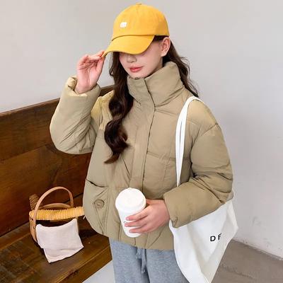 2024 Новый стиль корейской женской куртки, миниатюрная стеганая куртка, зимнее хлопковое пальто, утолщенная укороченная студенческая хлопковая куртка, парки, Oute