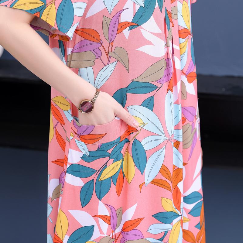 Винтажное длинное платье для женщин, элегантные летние платья с коротким рукавом