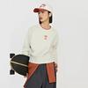 Kappa Sweatshirts Women's Birch White-0114 Crew Neck Moderate Regular (Unisex) Sweatshirts K0E22WT02