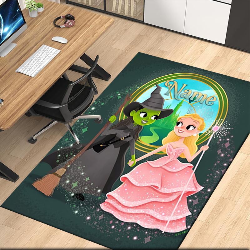 Custom Name Wicked Printed Carpet, Rug for Office Chair Living Room Bedroom Kitchen Room Decor Gifts.