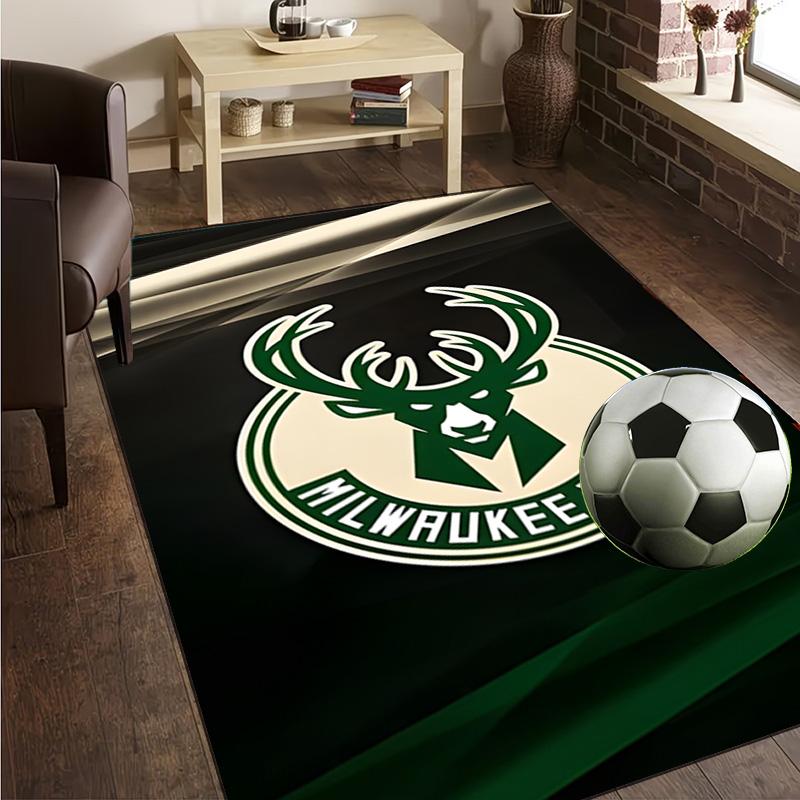 Bucks Team Logo Rug Office Carpet Non-Slip Mat, Chair Rug Floor Covering for Gaming, Bedroom, Living Room , Home Decor Christmas Gift