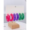 3 Pairs of Acrylic C-Shaped Hoops for Women's Everyday Jewelry Earings for Women