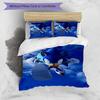 Sonic Flight Design Bed Bedding Set 1 Duvet Cover + 2 Pillowcases Soft Breathable Household Bed Linens