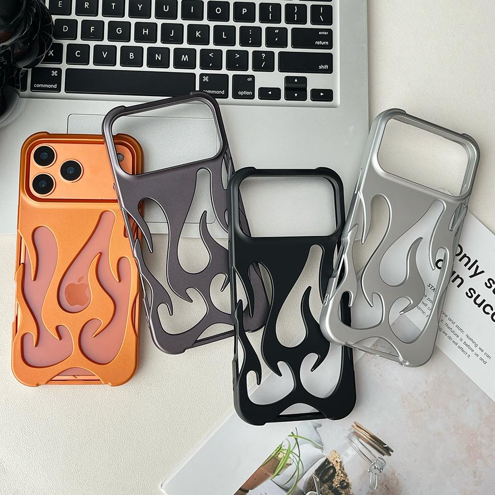 Оранжевый цвет 3D полый корпус с рассеиванием тепла для телефона iPhone 17 16 15 14 13 12 11 Pro Max, блестящий, мягкий, ударопрочный чехол