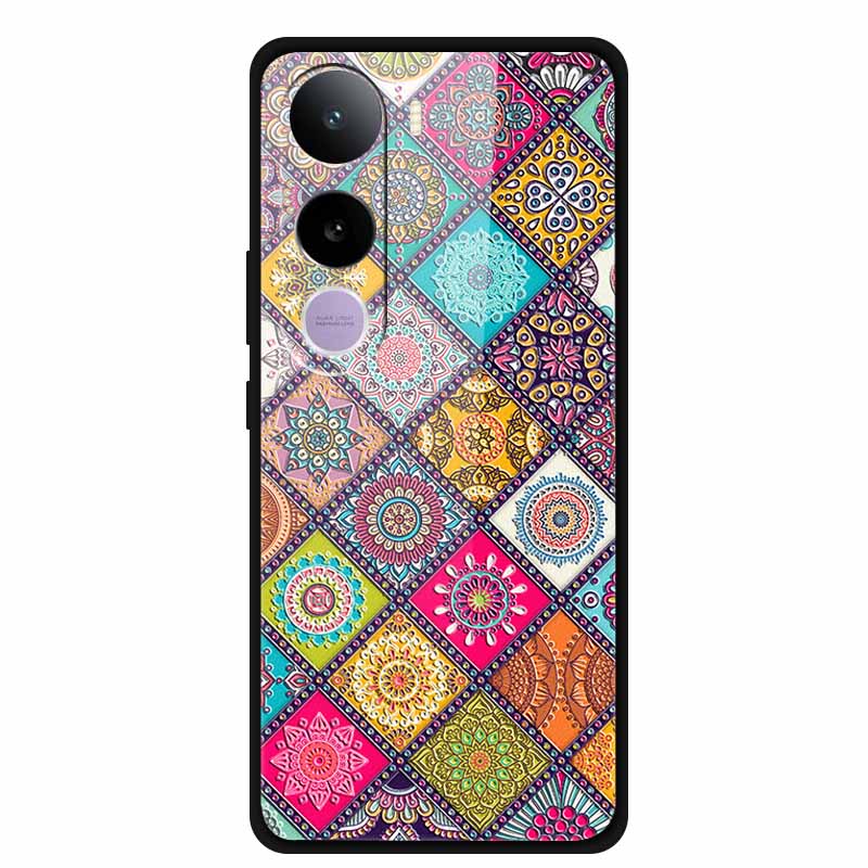 Tempered Glass Cases For Vivo Y400 5G Case 6.67" Painted Hard Back Cover Soft Bumper For Vivo Y 400 2025 Protective Phone Case