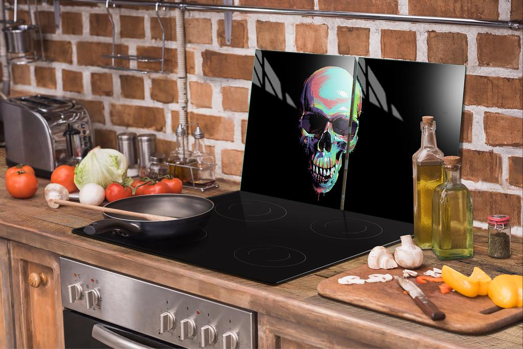 Glass stove top protector 2x45x52 Skull