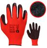 Mercator Tech Red+Black Latex Work Gloves - - 12 Pairs