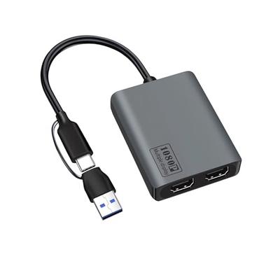 Двойной HDMI-адаптер для дисплея USB-A 3.0/Type-C, MST USB A/C HDMI-конвертер-адаптер, Расширитель портов USB B-A/C, 1920*1080P 60 Гц, USB B Тип A/C на двойной HDMI