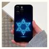 Чехол для телефона со звездой Давида для Apple iPhone 15, 14, 13, 12, 11, Pro, X, XS, Max, XR, Plus, Mini, мягкий черный