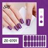 DIY Nail Strip Glitter Polish Strips with File Easy Apply Remove Self Adhesive Women Stickers Full Sticker Home Manicure Art Decoration Wrap Decals
