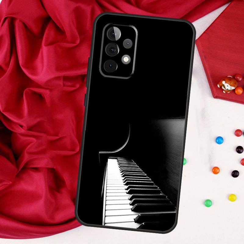 Клавиатура с дизайном клавиш пианино Для Samsung Galaxy A15 A55 A53 A33 A35 A22 A32 A52 A54 A34 A14 A56 A36 A26 A16 A05 A06 Чехол