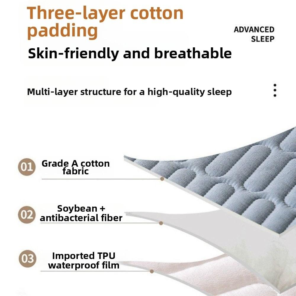 5FT/5.9FT Anti-Slip Mattress Cover Breathable Bedding Cover Durable Fitted Sheet For All Seasons