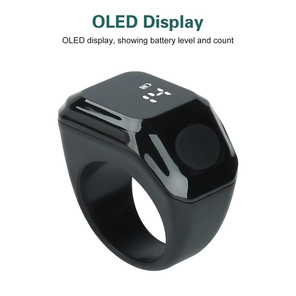 Мини-умное кольцо-счетчик с OLED-дисплеем, перезаряжаемое через Type-C, цифровое кольцо-счетчик, сенсорное управление, носимый кольцо-счетчик зикра