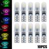 10 Pcs T5 Auto Car Dashboard Lights 2 3014 SMD Reading Instrument Panel Lamp No Polarity Led Bulb White 12V DC