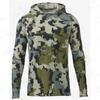 Мужская быстросохнущая походная рубашка с капюшоном Камуфляж Outdoor UPF 50 Защита от солнца Дышащая футболка для активного отдыха Кемпинг Туризм Лето Осень