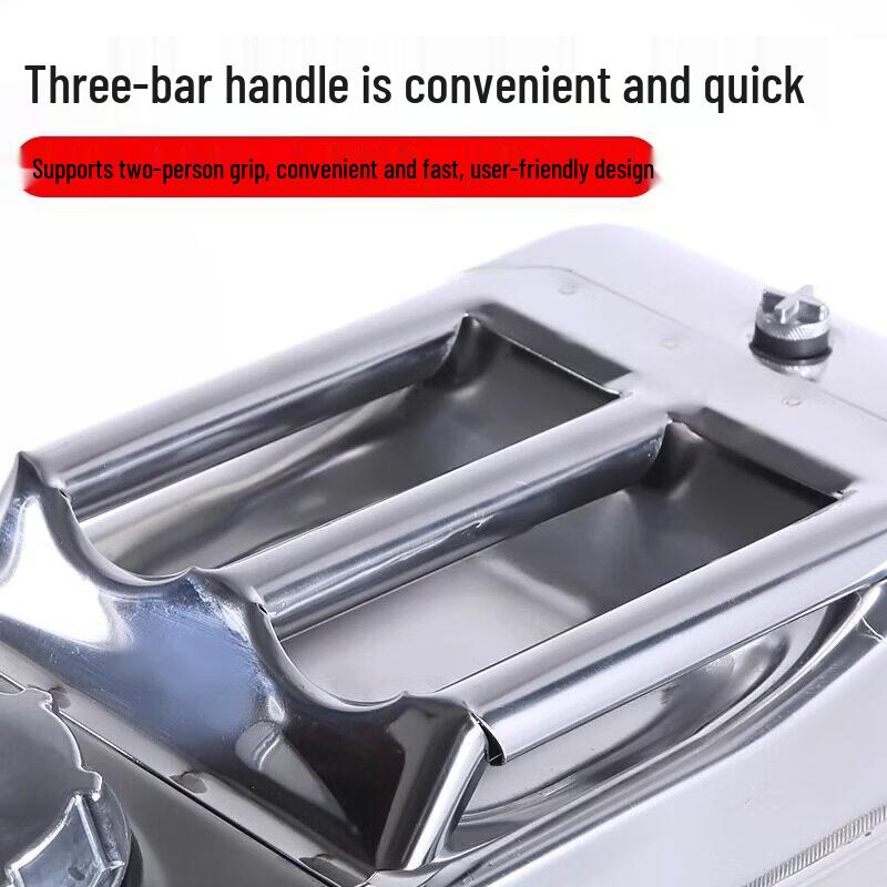 Jundingying 40L Square 201 Stainless Steel Fuel Can